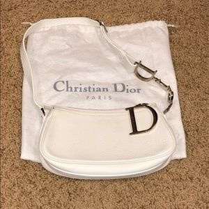 Christian Dior White Leather Mini Bag